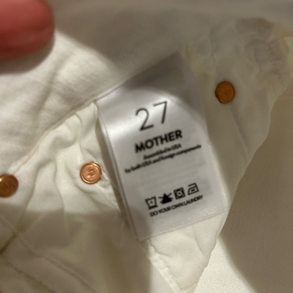 Mother Lil’ Roller Fray wide leg Jean NWT SIZE 27 white - Picture 7 of 9
